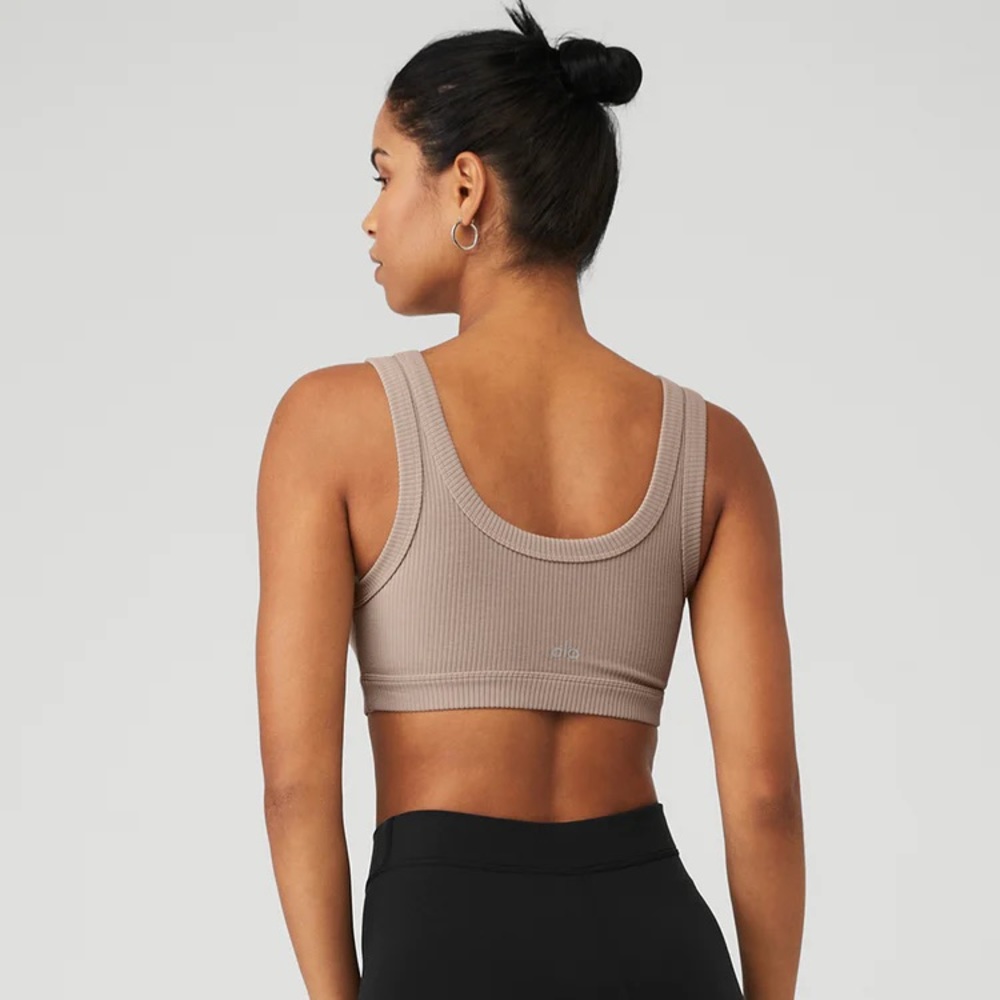 ALO Yoga wellness bra in Taupe - Picture 3 of 7